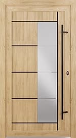 Drzwi wejściowe PVC Modern Line Model 2802 PVC BLACK