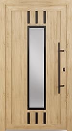 Drzwi wejściowe PVC Modern Line Model 6006 PVC BLACK