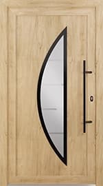 Drzwi wejściowe PVC Modern Line Model 6008 PVC BLACK