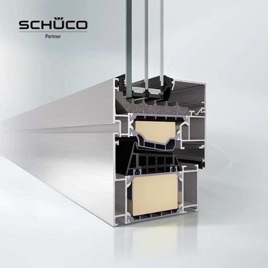 Okno aluminiowe Schüco AWS 90.SI+, parametry pasywne