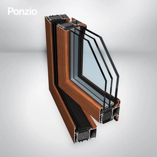 Okno aluminiowe PE 78N/78HI, uniwersalne